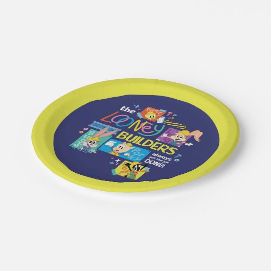 BUGS BUNNY BUILDERS™| Looney Builders Collage Papieren Bordje (Gekanteld)