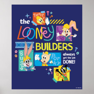 BUGS BUNNY BUILDERS™  Looney Builders Collage Poster