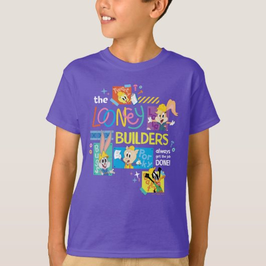 BUGS BUNNY BUILDERS™| Looney Builders Collage T-shirt (Voorkant)