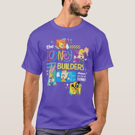 BUGS BUNNY BUILDERS™| Looney Builders Collage T-shirt (Voorkant)