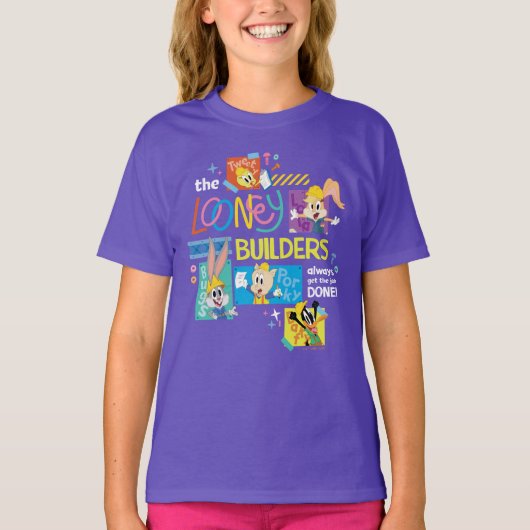 BUGS BUNNY BUILDERS™| Looney Builders Collage T-shirt (Voorkant)