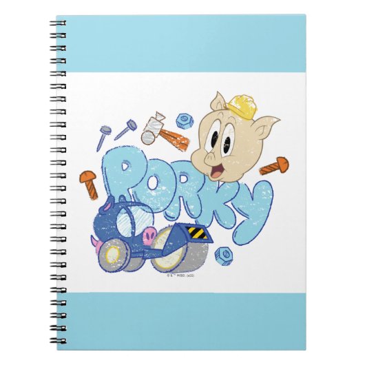 BUGS BUNNY BUILDERS™| Porky-schets kunst Notitieboek (Voorkant)