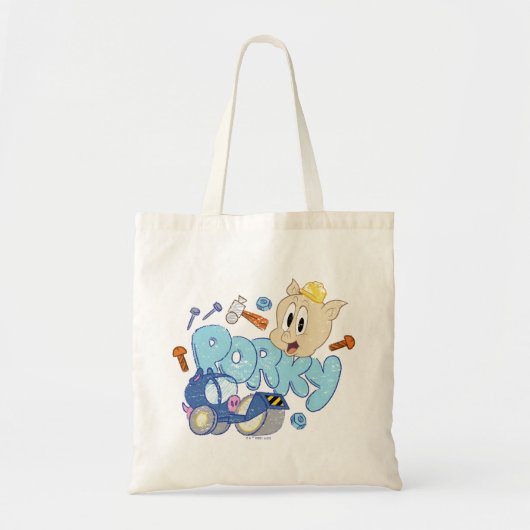 BUGS BUNNY BUILDERS™| Porky-schets kunst Tote Bag (Voorkant)