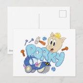 BUGS BUNNY BUILDERS™| Porky Sketch Art Briefkaart (Voorkant / Achterkant)