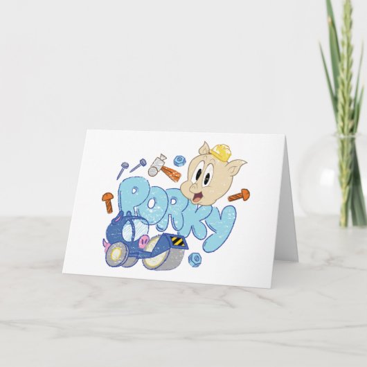 BUGS BUNNY BUILDERS™| Porky Sketch Art Kaart (Voorkant)