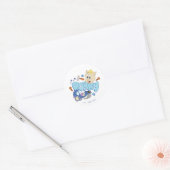BUGS BUNNY BUILDERS™| Porky Sketch Art Ronde Sticker (Envelop)