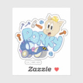 BUGS BUNNY BUILDERS™| Porky Sketch Art Sticker (Vel)