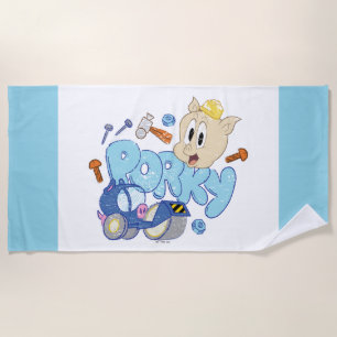BUGS BUNNY BUILDERS™  Porky Sketch Art Strandlaken