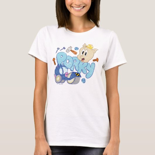 BUGS BUNNY BUILDERS™| Porky Sketch Art T-shirt (Voorkant)