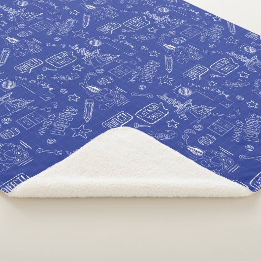 BUGS BUNNY BUILDERS™| Schets blauwdruk Patroon Sherpa Deken (3/4)