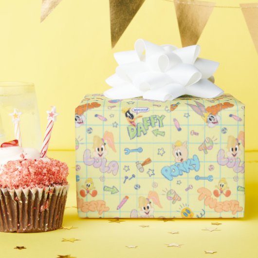 BUGS BUNNY BUILDERS™| tekenschetspatroon Cadeaupapier (Verjaardagsfeest)