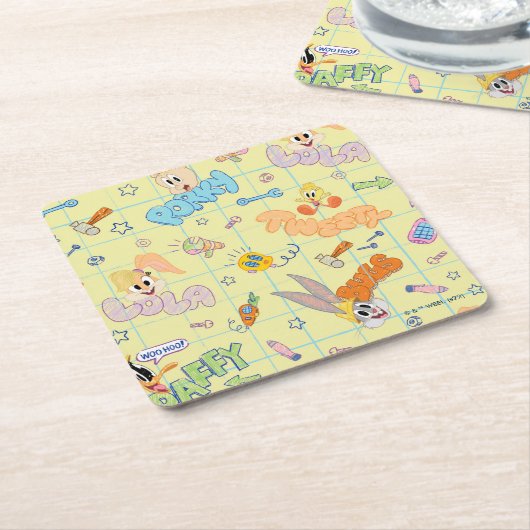 BUGS BUNNY BUILDERS™| tekenschetspatroon Kartonnen Onderzetters (Schuin)