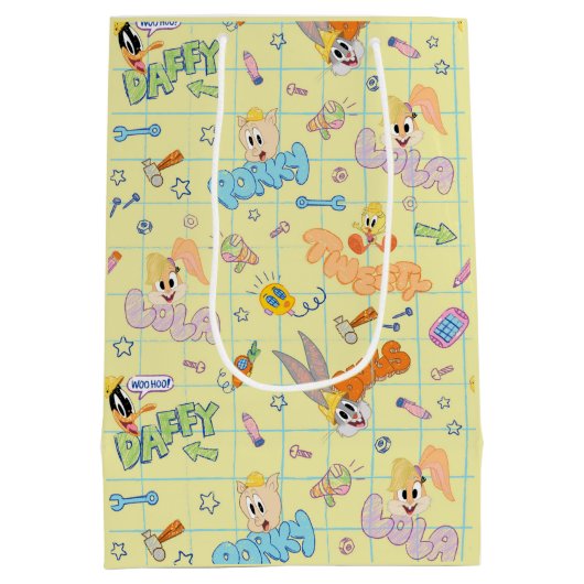 BUGS BUNNY BUILDERS™| tekenschetspatroon Medium Cadeauzakje (Achterkant)