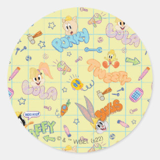 BUGS BUNNY BUILDERS™| tekenschetspatroon Ronde Sticker