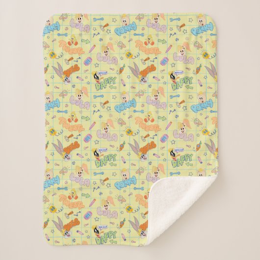 BUGS BUNNY BUILDERS™| tekenschetspatroon Sherpa Deken (Voorkant)