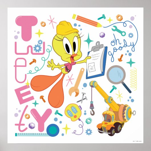 BUGS BUNNY BUILDERS™| TWEETY™ Werk Gereedschap Poster (Voorkant)