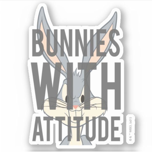 BUGS BUNNY™ Bunnies met hoogte Sticker (Voorkant)