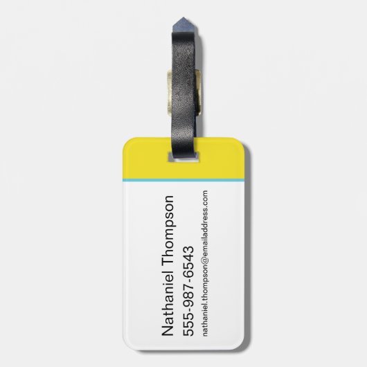 BUGS BUNNY™ Color Block Expressies Bagagelabel (Achterkant verticaal)