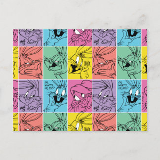 BUGS BUNNY™ Color Block Expressies Briefkaart