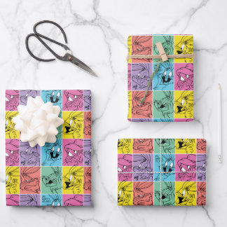 BUGS BUNNY™ Color Block Expressies Inpakpapier Vel