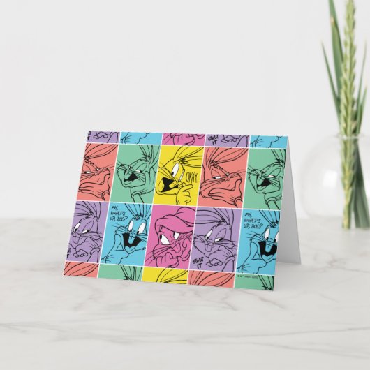 BUGS BUNNY™ Color Block Expressies Kaart (Voorkant)
