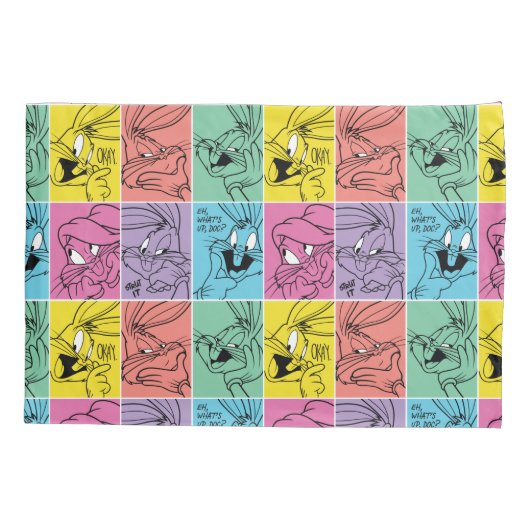 BUGS BUNNY™ Color Block Expressies Kussensloop (Achterkant)