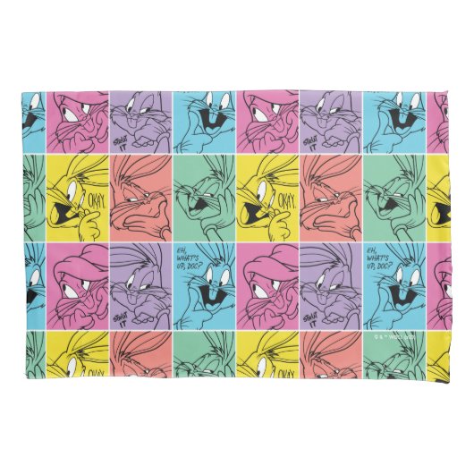 BUGS BUNNY™ Color Block Expressies Kussensloop (Voorkant)