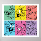 BUGS BUNNY™ Color Block Expressies Poster (Voorkant)