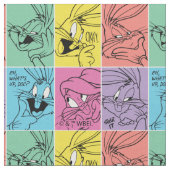 BUGS BUNNY™ Color Block Expressies Stof (Close Up)