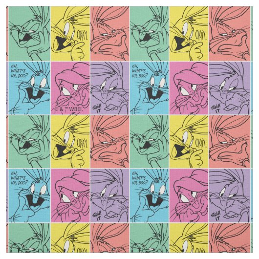 BUGS BUNNY™ Color Block Expressies Stof (Swatch)