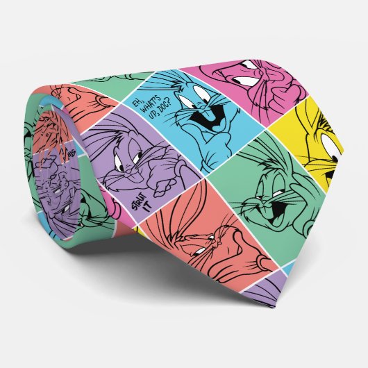 BUGS BUNNY™ Color Block Expressies Stropdas (Opgerold)