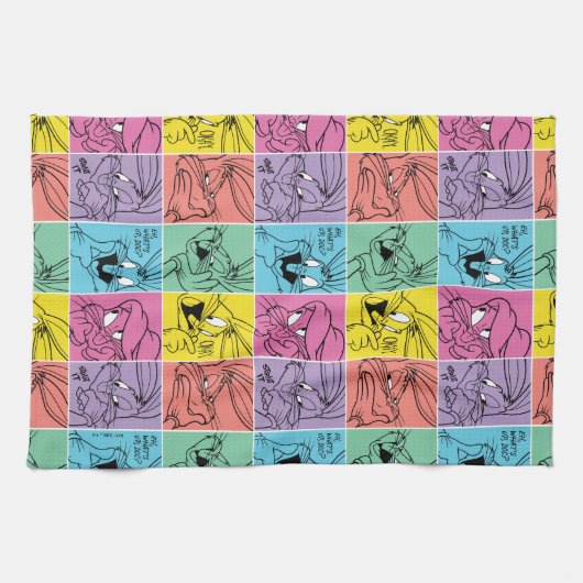 BUGS BUNNY™ Color Block Expressies Theedoek (Horizontaal)