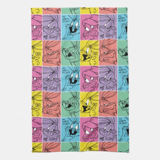 BUGS BUNNY™ Color Block Expressies Theedoek (Verticaal)