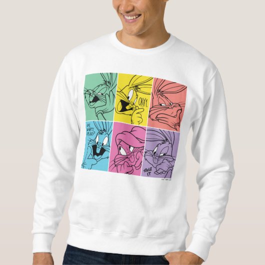 BUGS BUNNY™ Color Block Expressies Trui (Voorkant)