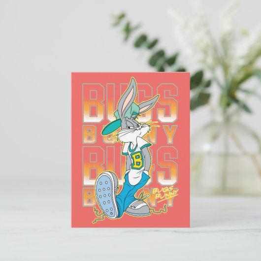 BUGS BUNNY™ Cool School Outfit Briefkaart (Staand voorkant)