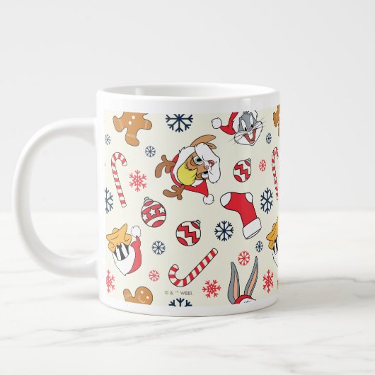 BUGS BUNNY™, DAFFY DUCK™ & Lola Christmas Pattern Grote Koffiekop (Links)