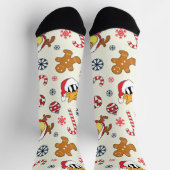 BUGS BUNNY™, DAFFY DUCK™ & Lola Christmas Pattern Sokken (Top)