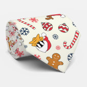 BUGS BUNNY™, DAFFY DUCK™ & Lola Christmas Pattern Stropdas (Opgerold)