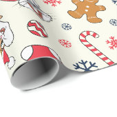 BUGS BUNNY™, DAFFY DUCK™ & Lola Kerstpatroon Cadeaupapier (Rol Hoek)