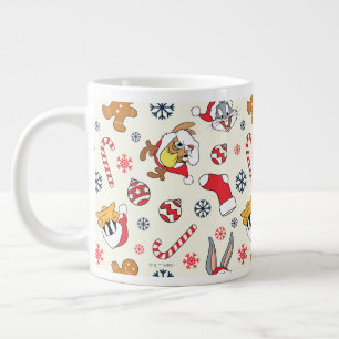 BUGS BUNNY™, DAFFY DUCK™ & Lola Kerstpatroon Grote Koffiekop