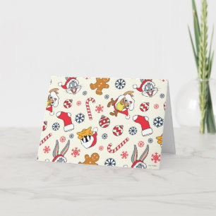 BUGS BUNNY™, DAFFY DUCK™ & Lola Kerstpatroon Kaart