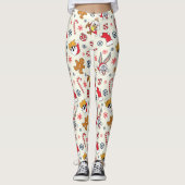 BUGS BUNNY™, DAFFY DUCK™ & Lola Kerstpatroon Leggings (Voorkant)