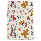 BUGS BUNNY™, DAFFY DUCK™ & Lola Kerstpatroon Medium Cadeauzakje (Voorkant)