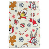BUGS BUNNY™, DAFFY DUCK™ & Lola Kerstpatroon Medium Cadeauzakje (Achterkant)