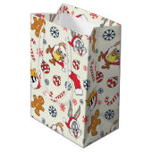 BUGS BUNNY™, DAFFY DUCK™ & Lola Kerstpatroon Medium Cadeauzakje (Achterkant Gekanteld)