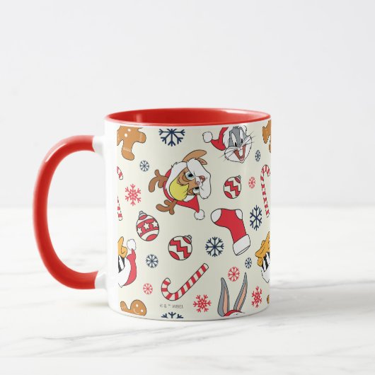 BUGS BUNNY™, DAFFY DUCK™ & Lola Kerstpatroon Mok (Links)