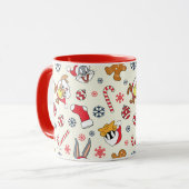 BUGS BUNNY™, DAFFY DUCK™ & Lola Kerstpatroon Mok (Voorkant links)