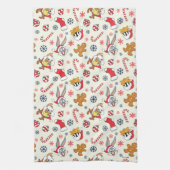 BUGS BUNNY™, DAFFY DUCK™ & Lola Kerstpatroon Theedoek (Verticaal)