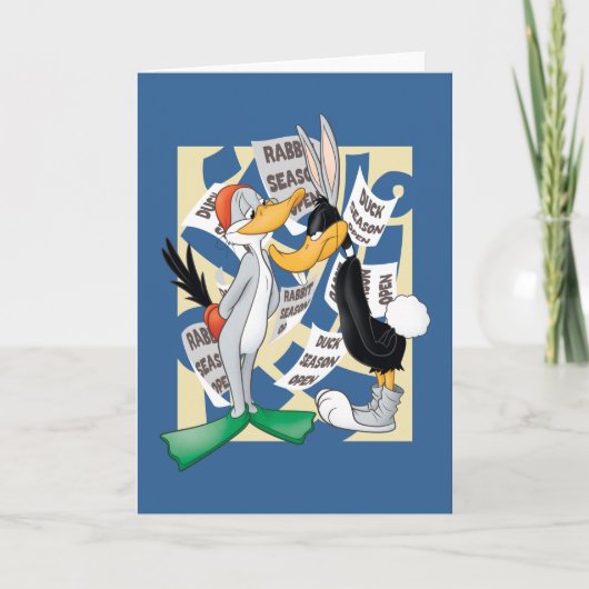 BUGS BUNNY™ & DAFFY DUCK™ Ready for Hunting Season Kaart (Voorkant)
