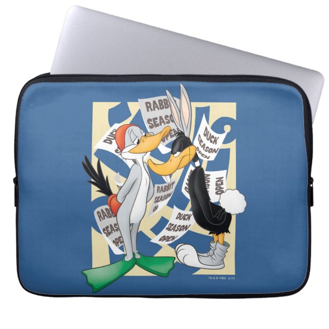 BUGS BUNNY™ & DAFFY DUCK™ Ready for Hunting Season Laptop Sleeve (Voorkant)